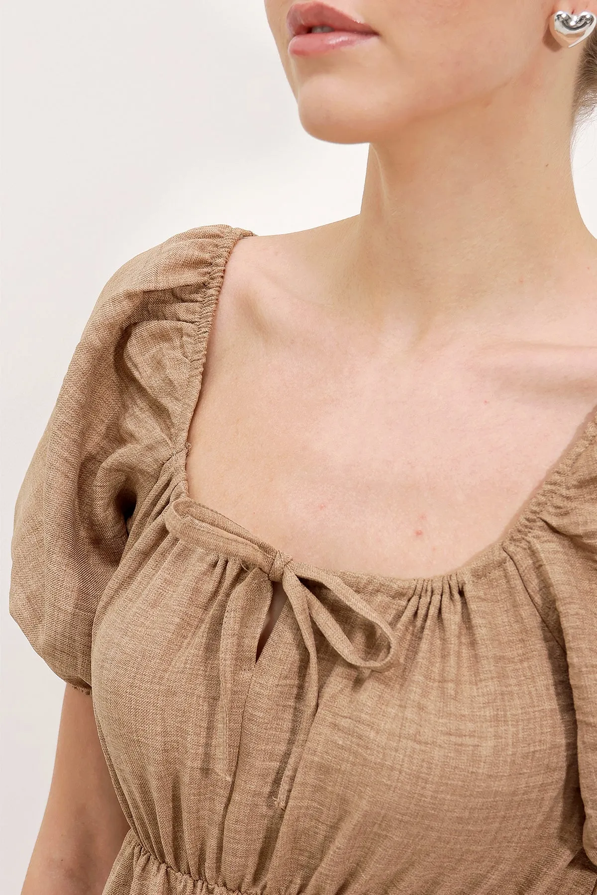 2351 kloş poplin elbise