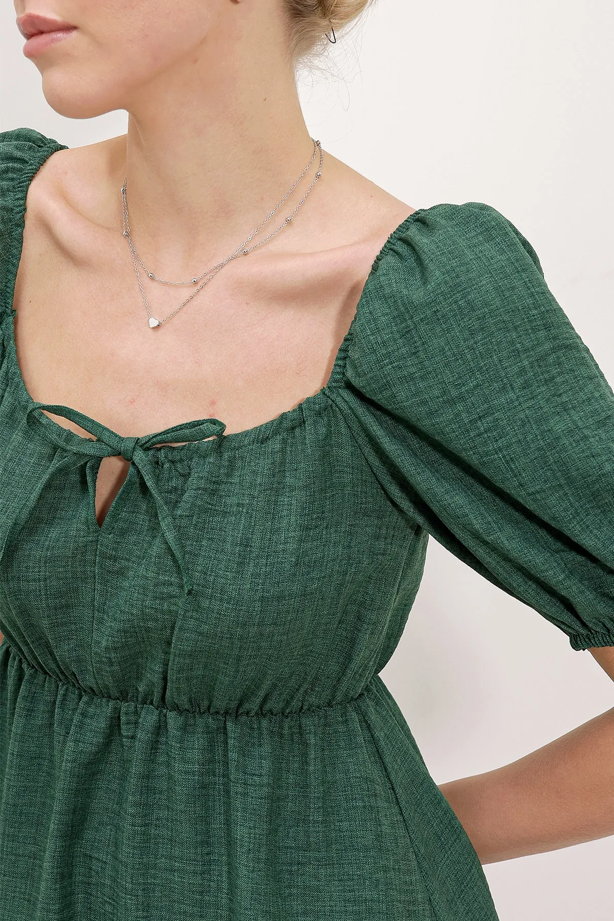 2351 kloş poplin elbise
