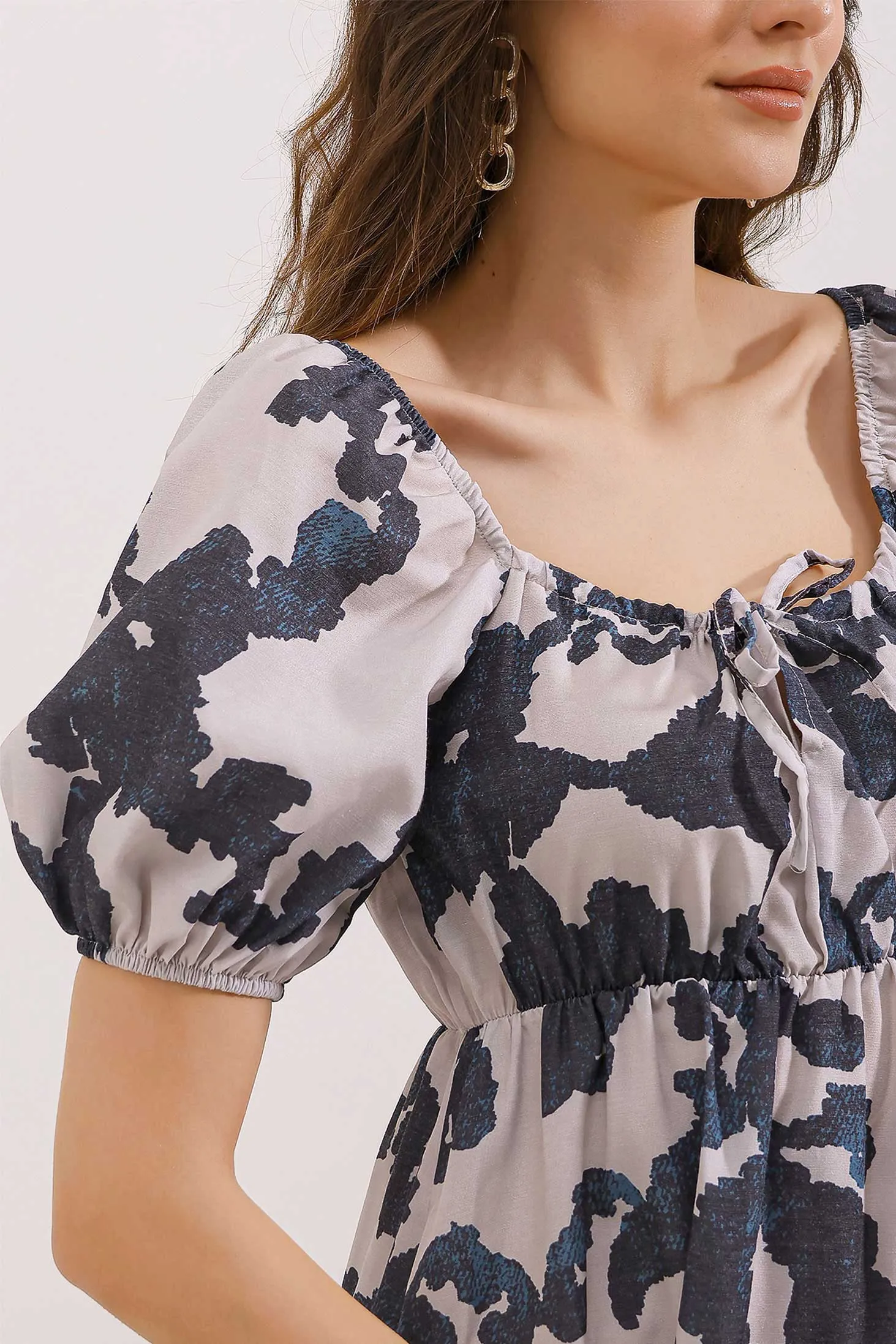 2351 kloş poplin elbise