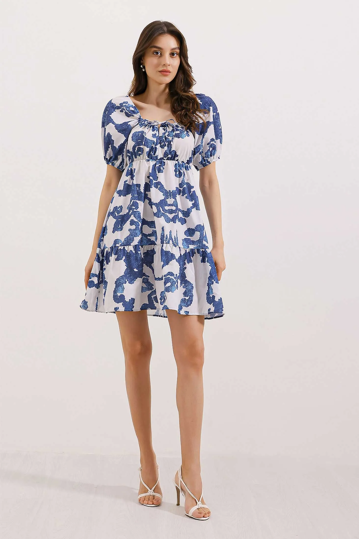 2351 kloş poplin elbise