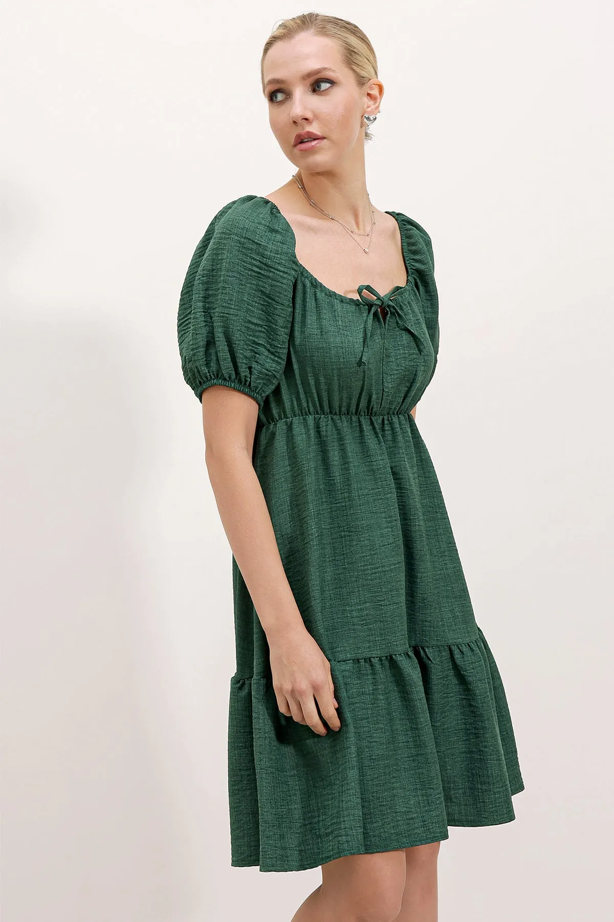 2351 kloş poplin elbise
