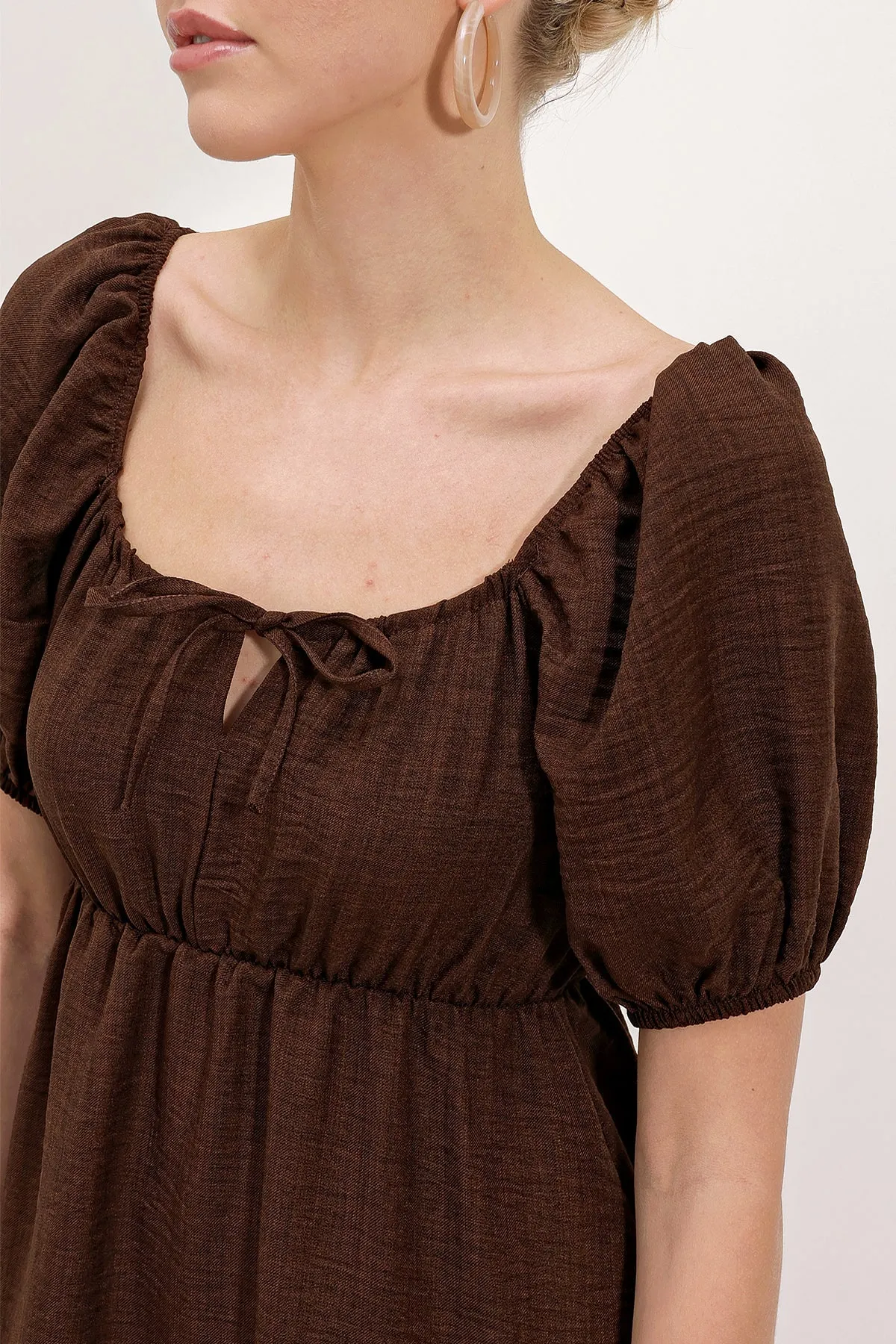 2351 kloş poplin elbise