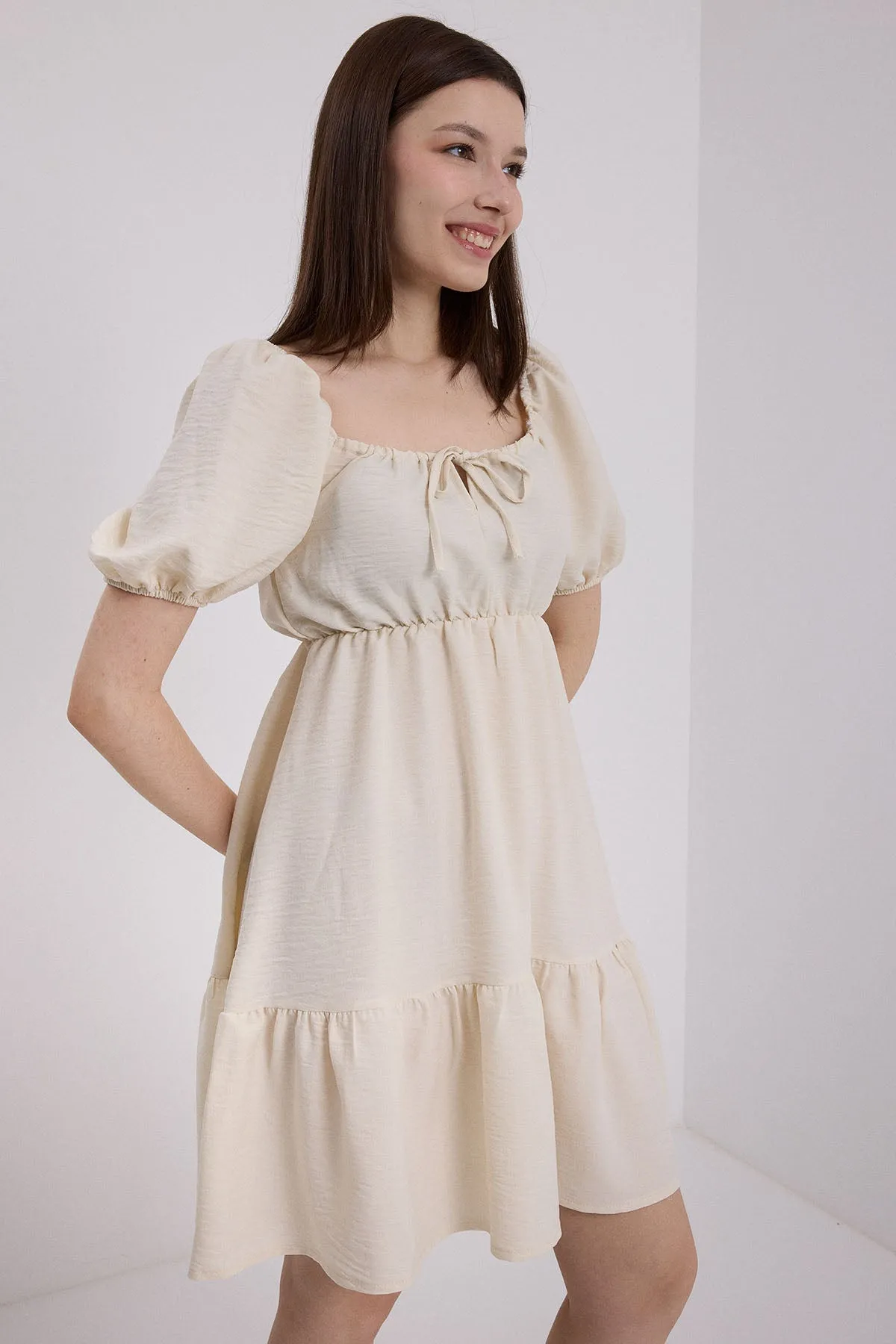 2351 kloş poplin elbise
