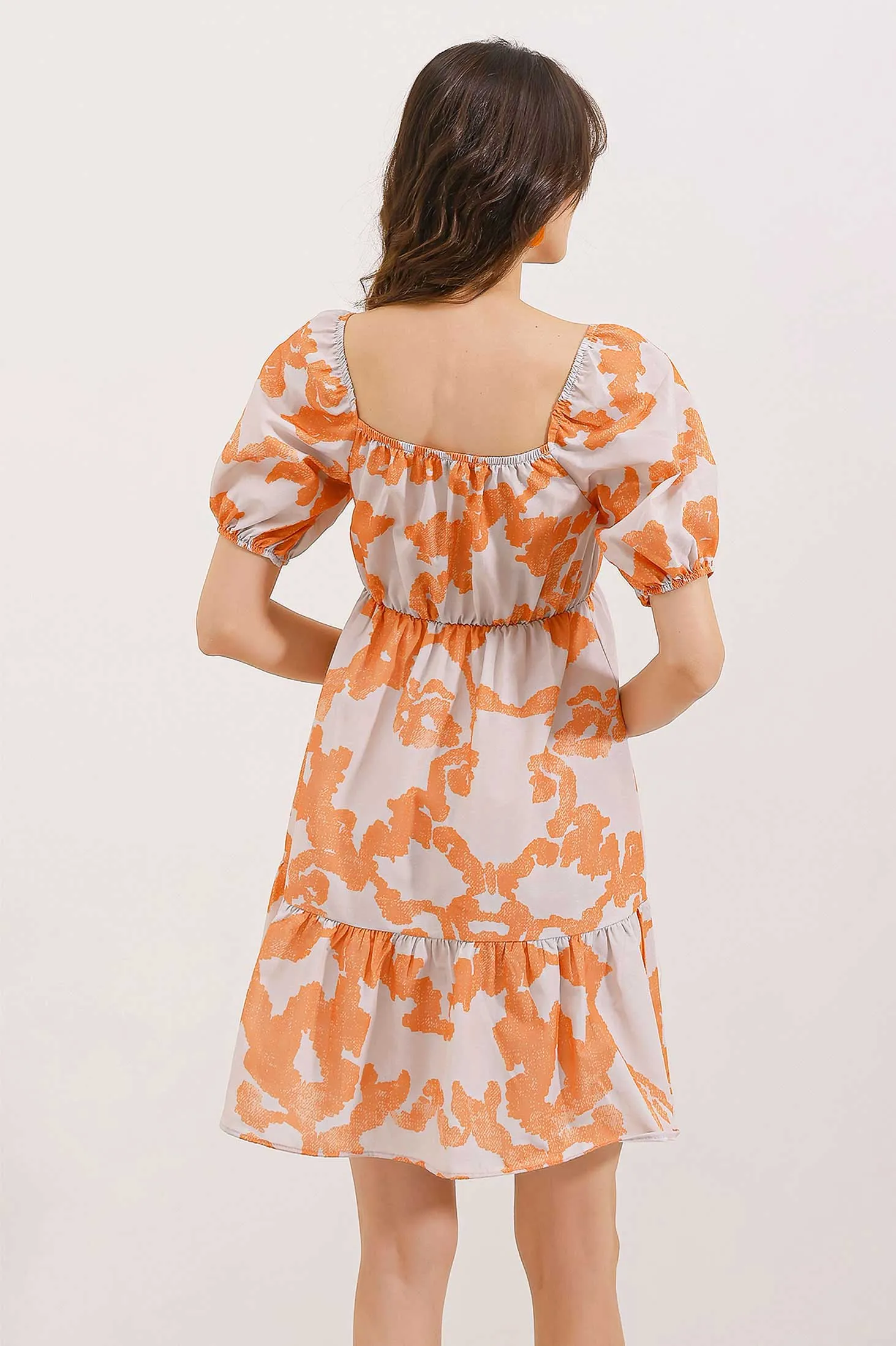 2351 kloş poplin elbise
