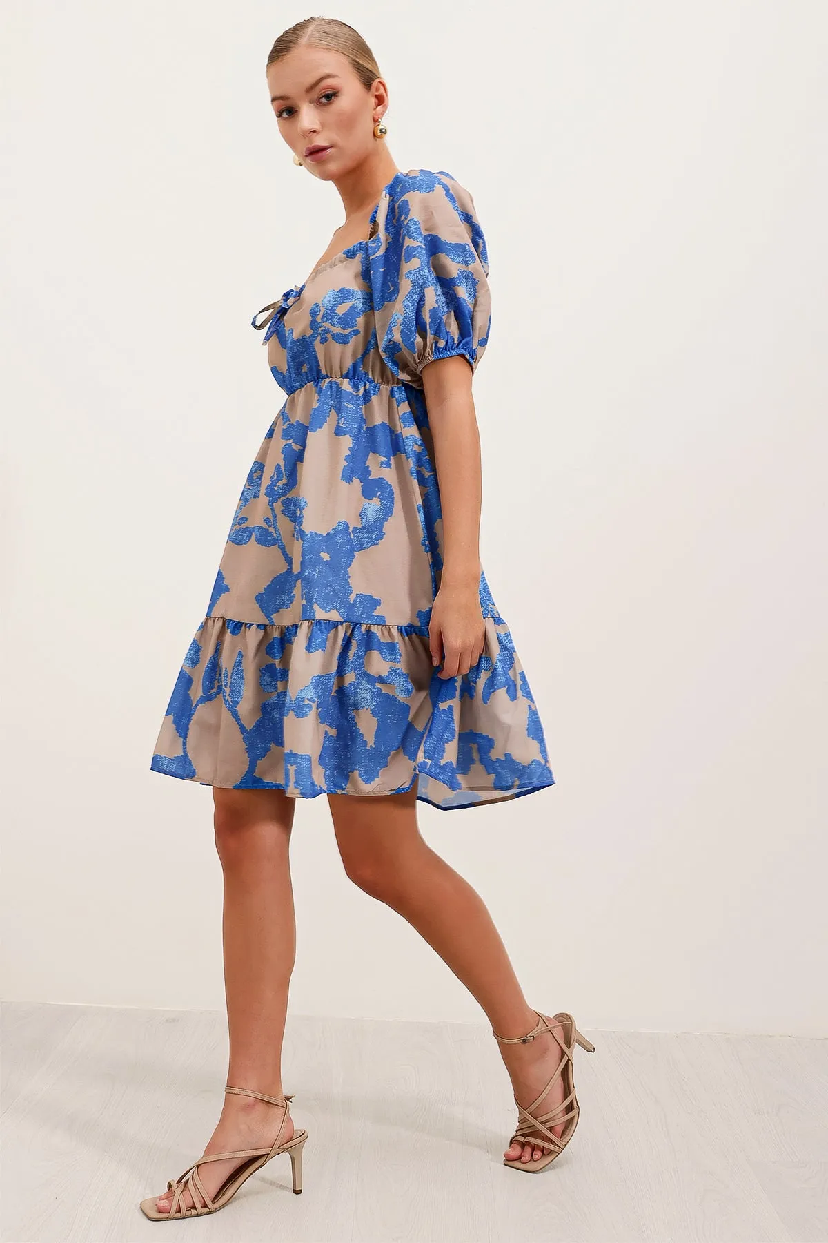 2351 kloş poplin elbise