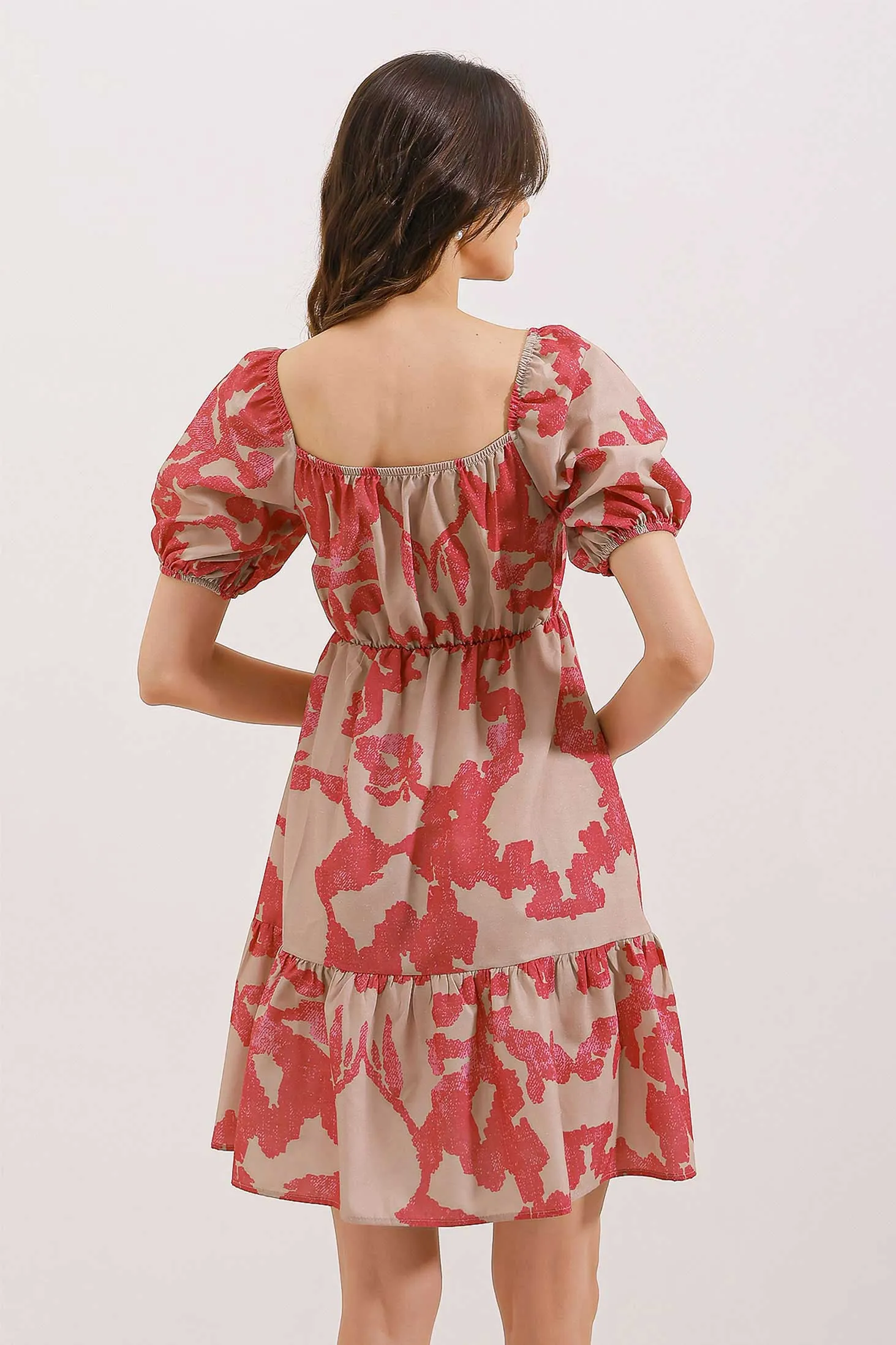 2351 kloş poplin elbise