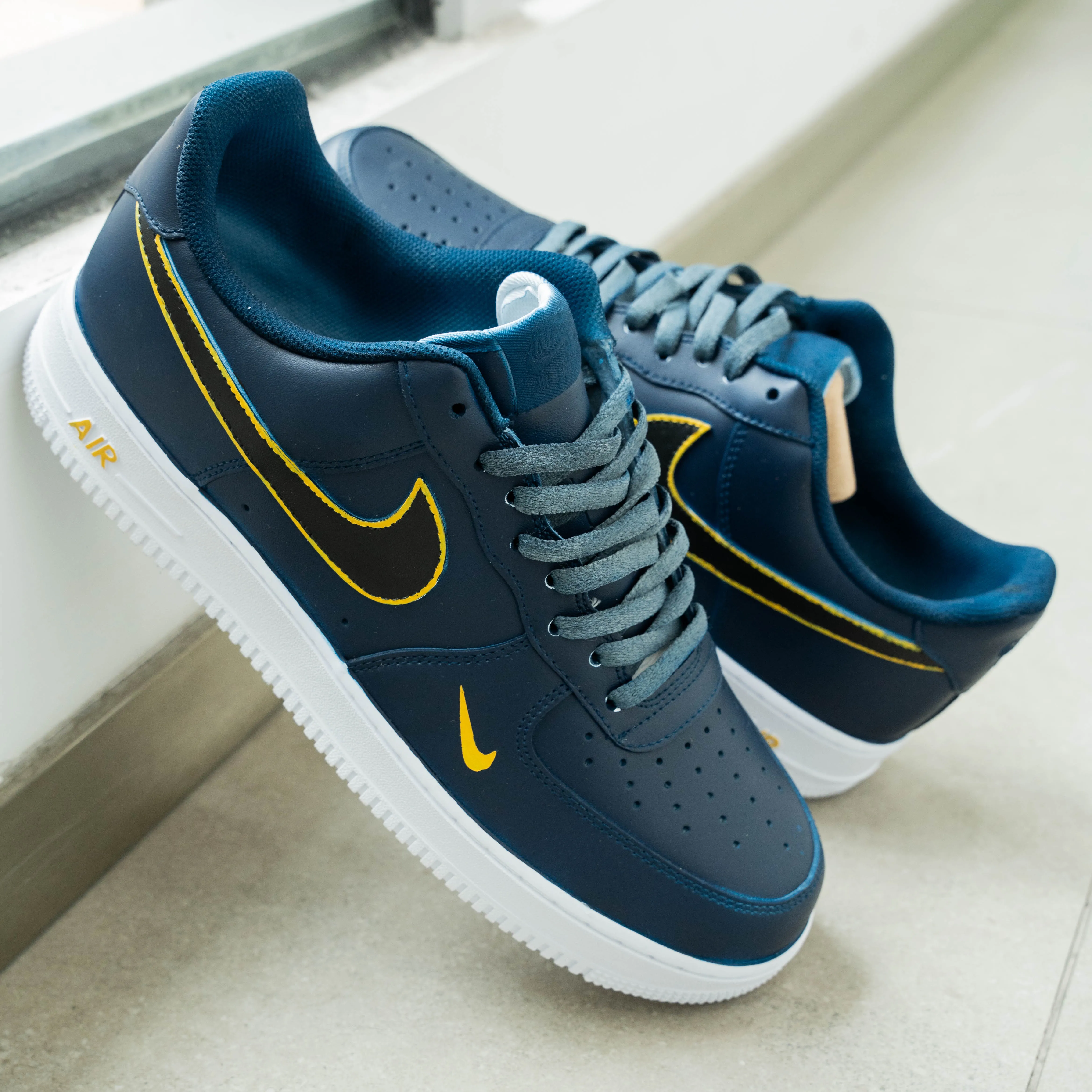 Blue Black Low Custom Air Force 1