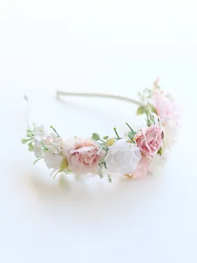 Callie floral headband - blush