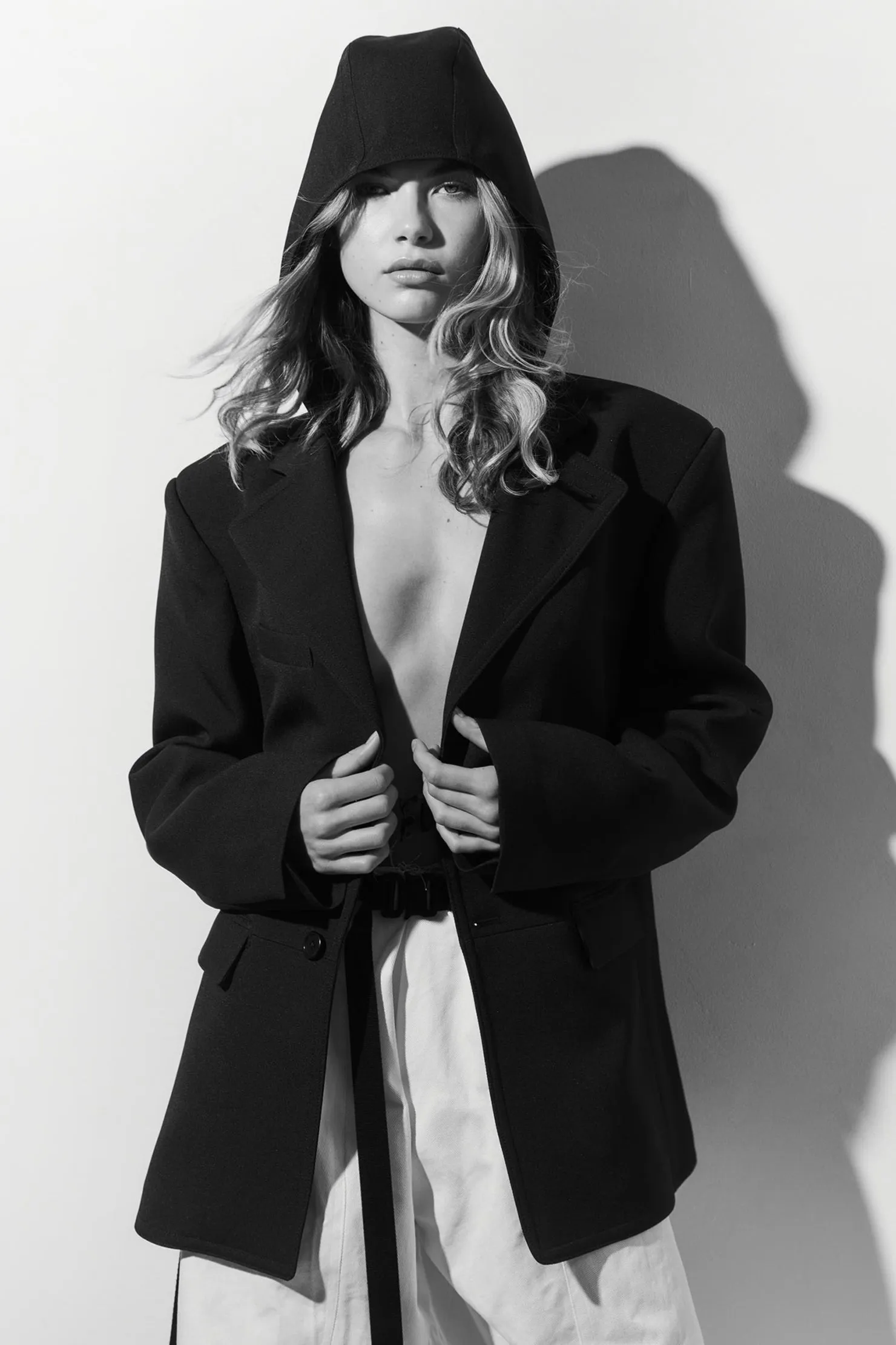 DOUBLE AGENT HOODED BLAZER