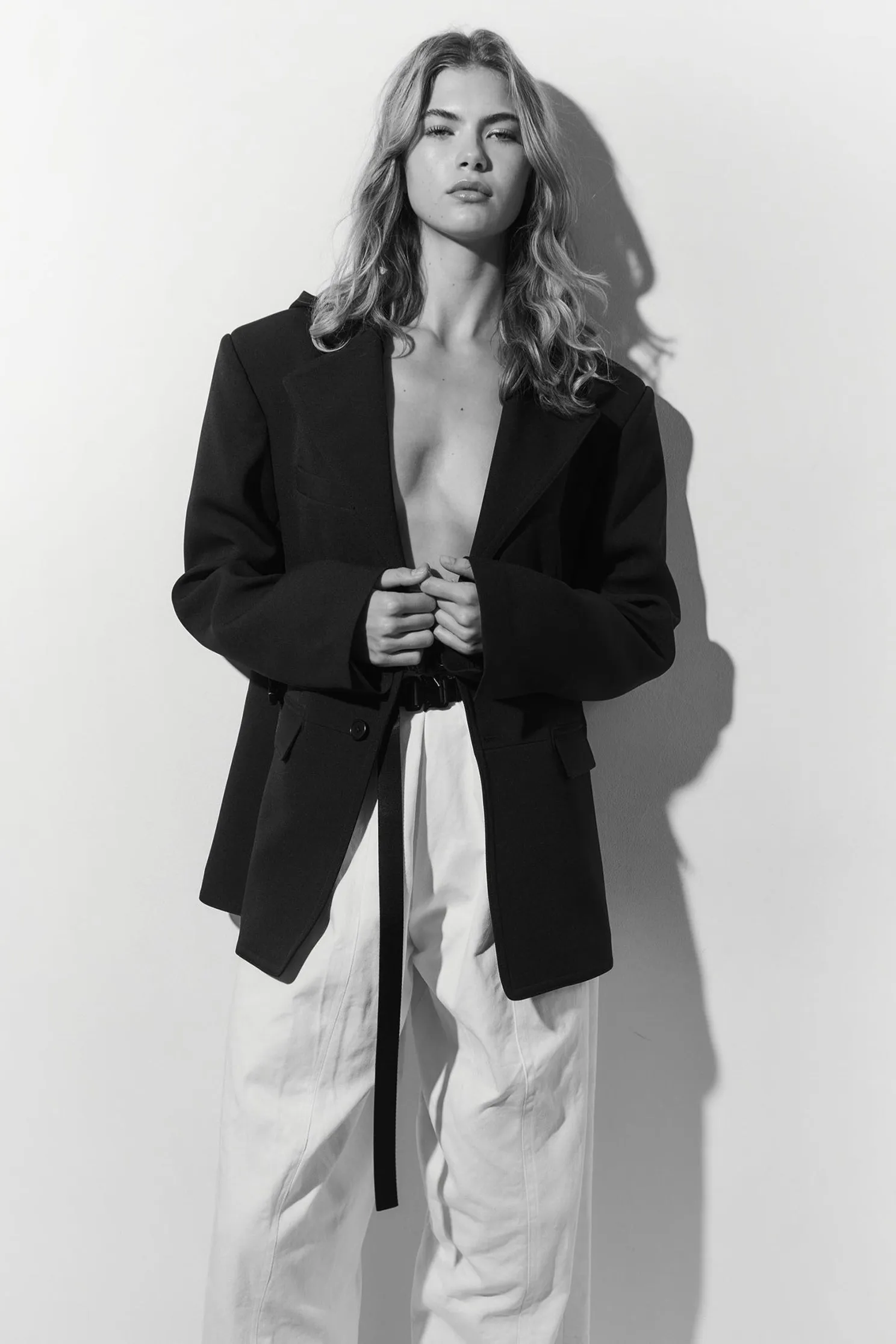 DOUBLE AGENT HOODED BLAZER