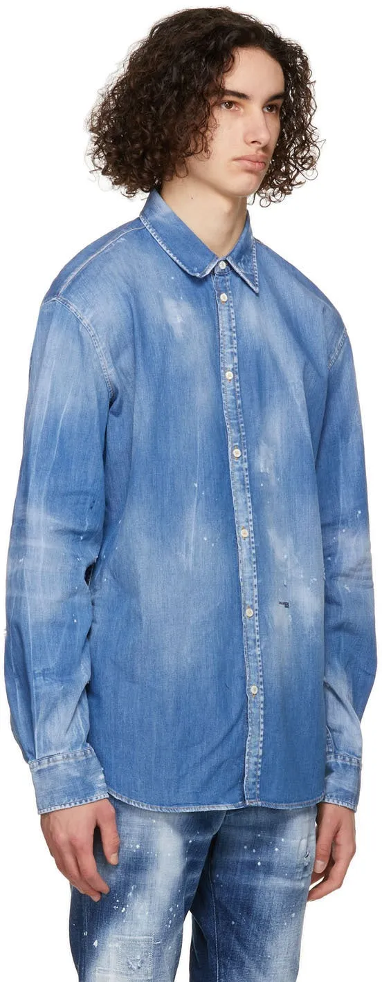 Dsquared2 Blue Denim Relaxed Dan Shirt