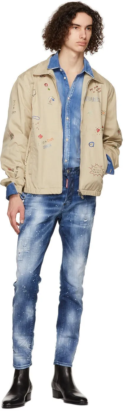Dsquared2 Blue Denim Relaxed Dan Shirt