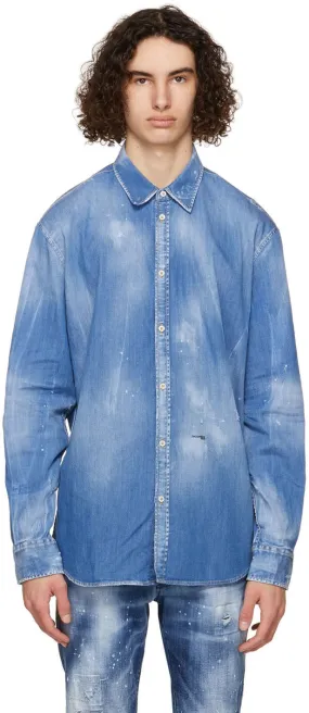 Dsquared2 Blue Denim Relaxed Dan Shirt