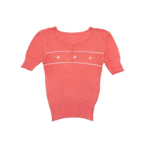 Fine-Gauge, Lace-Edged Neckline, Floral