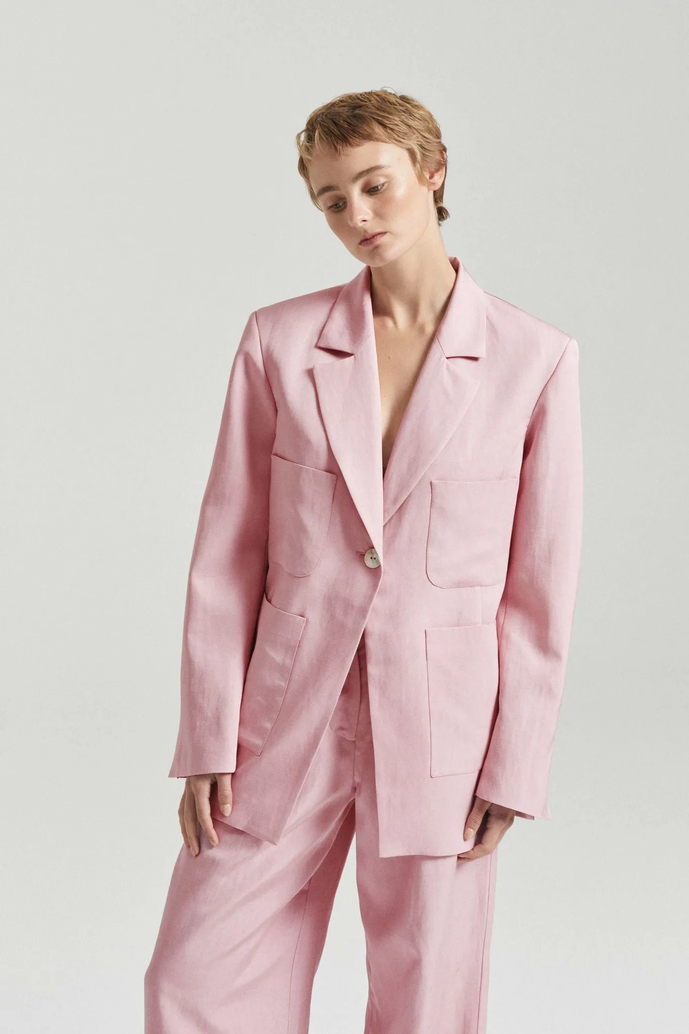 Friends with Frank Marlowe Blazer - Pink
