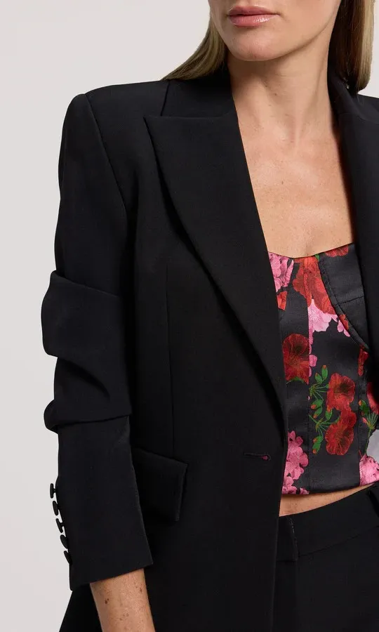 GEN Black Aimee Crepe Blazer
