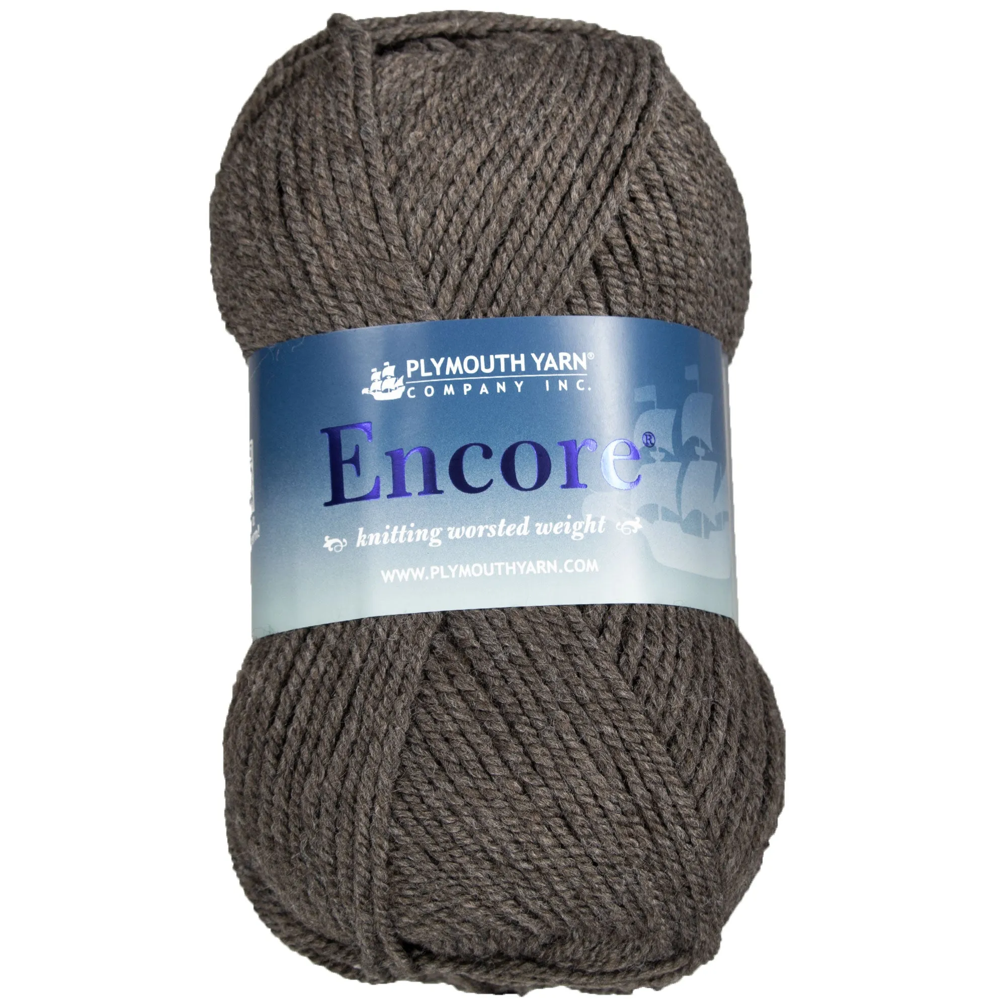 Plymouth Yarn Encore Worsted Yarn - 1235 Pecan Heather