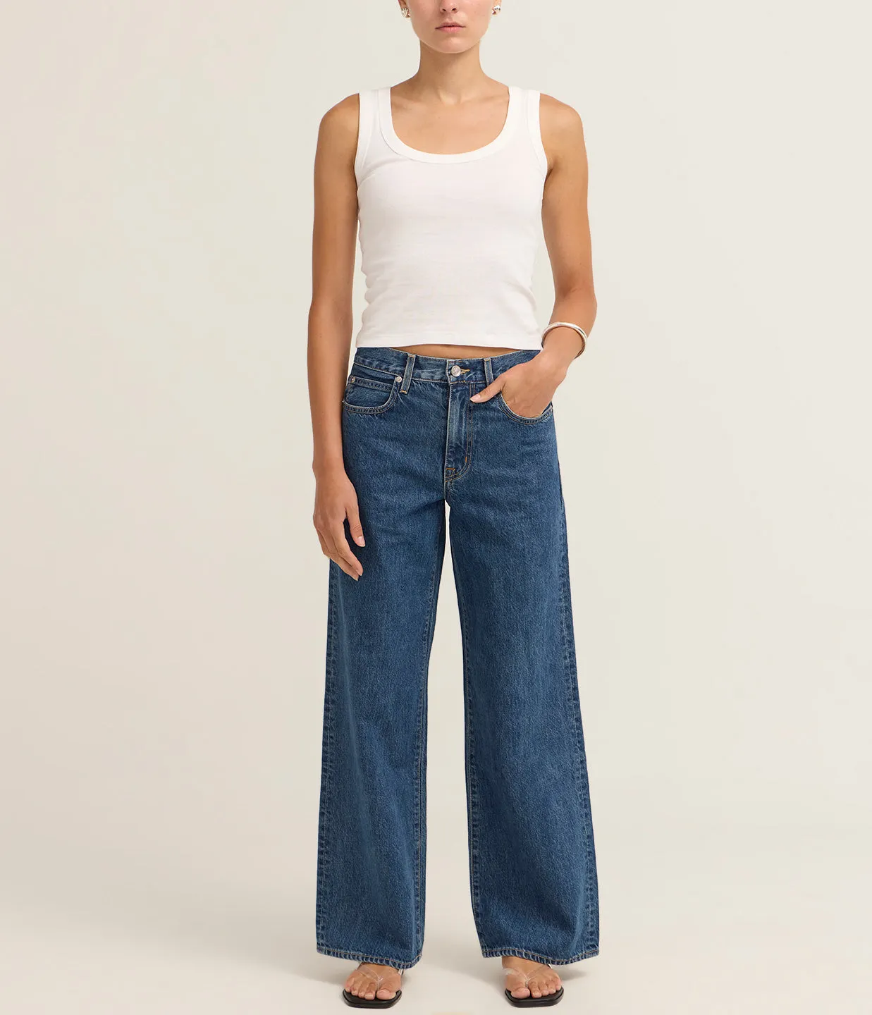 Selena Mid Rise Wide Leg in Forbidden Love