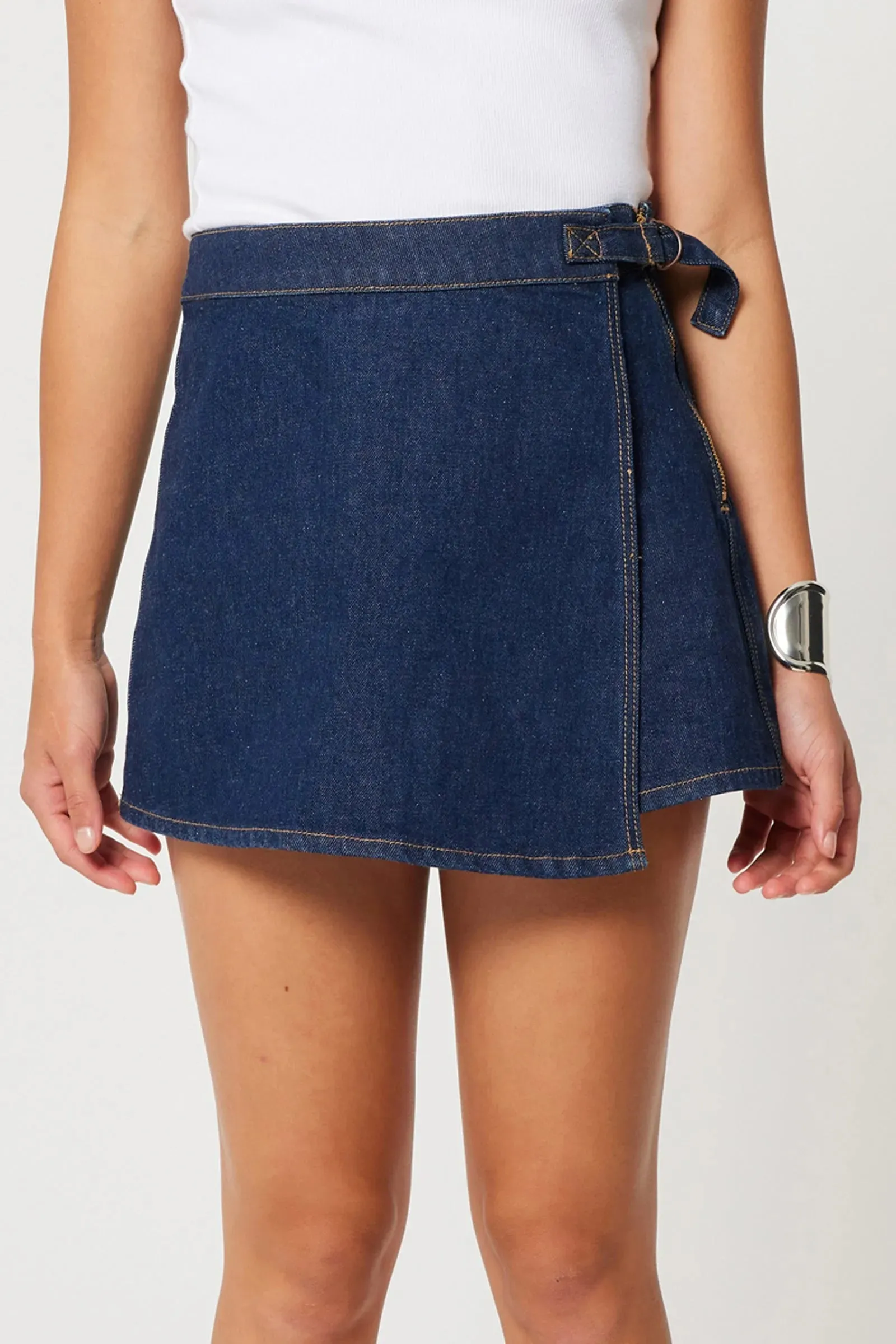 SKORT | RINSE DENIM
