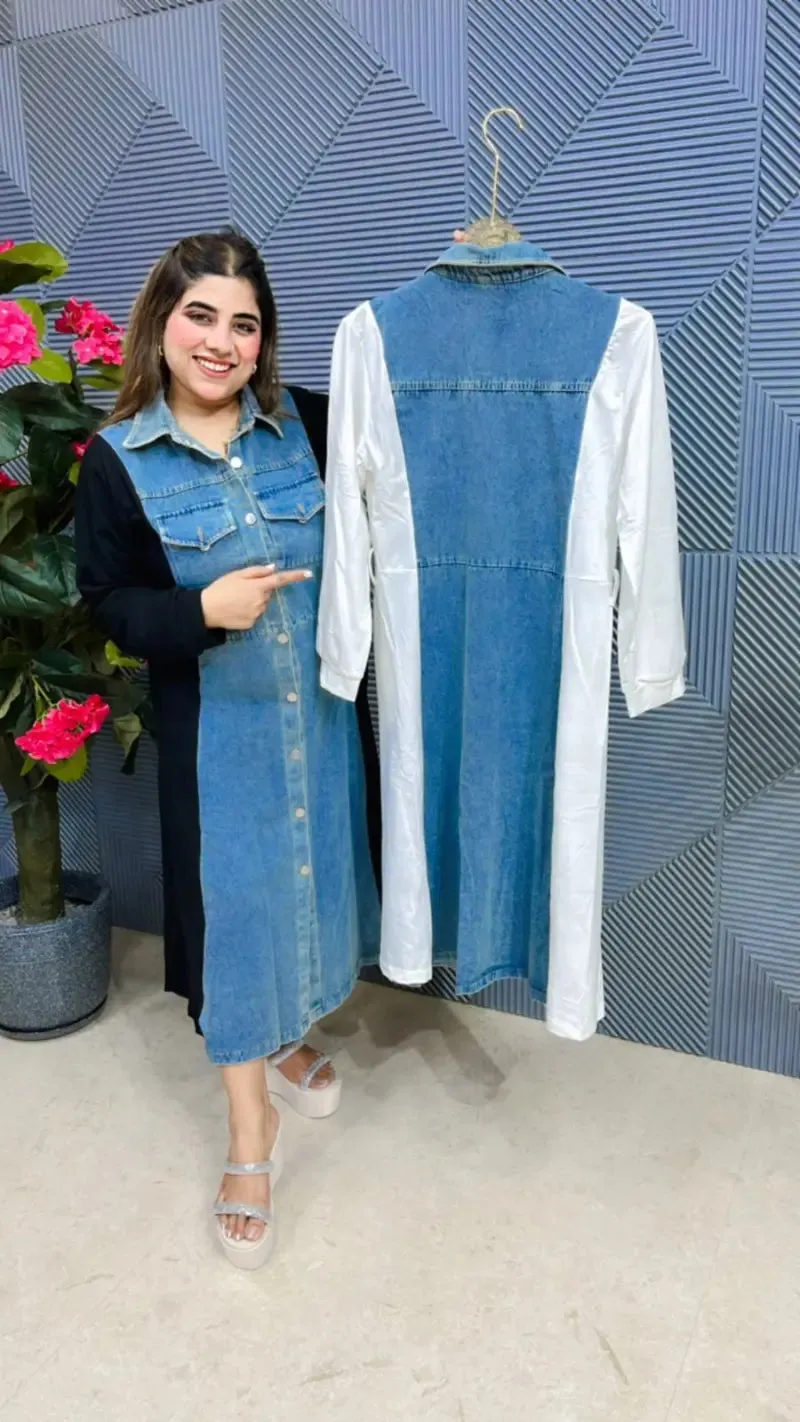 Stylish Imported Denim Dress GGR520
