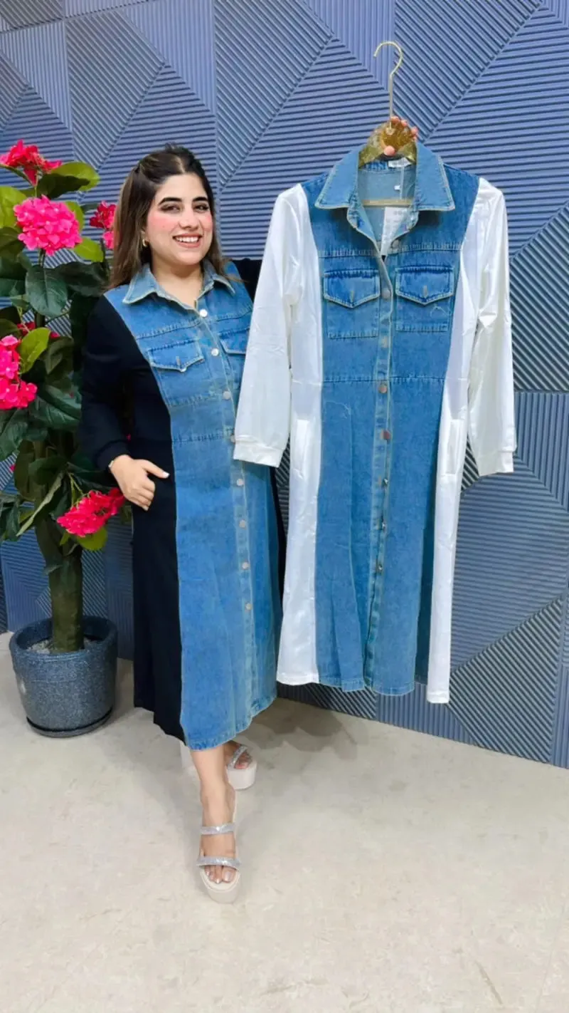 Stylish Imported Denim Dress GGR520