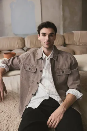 The Natural Dye Overshirt in Earthy Brown