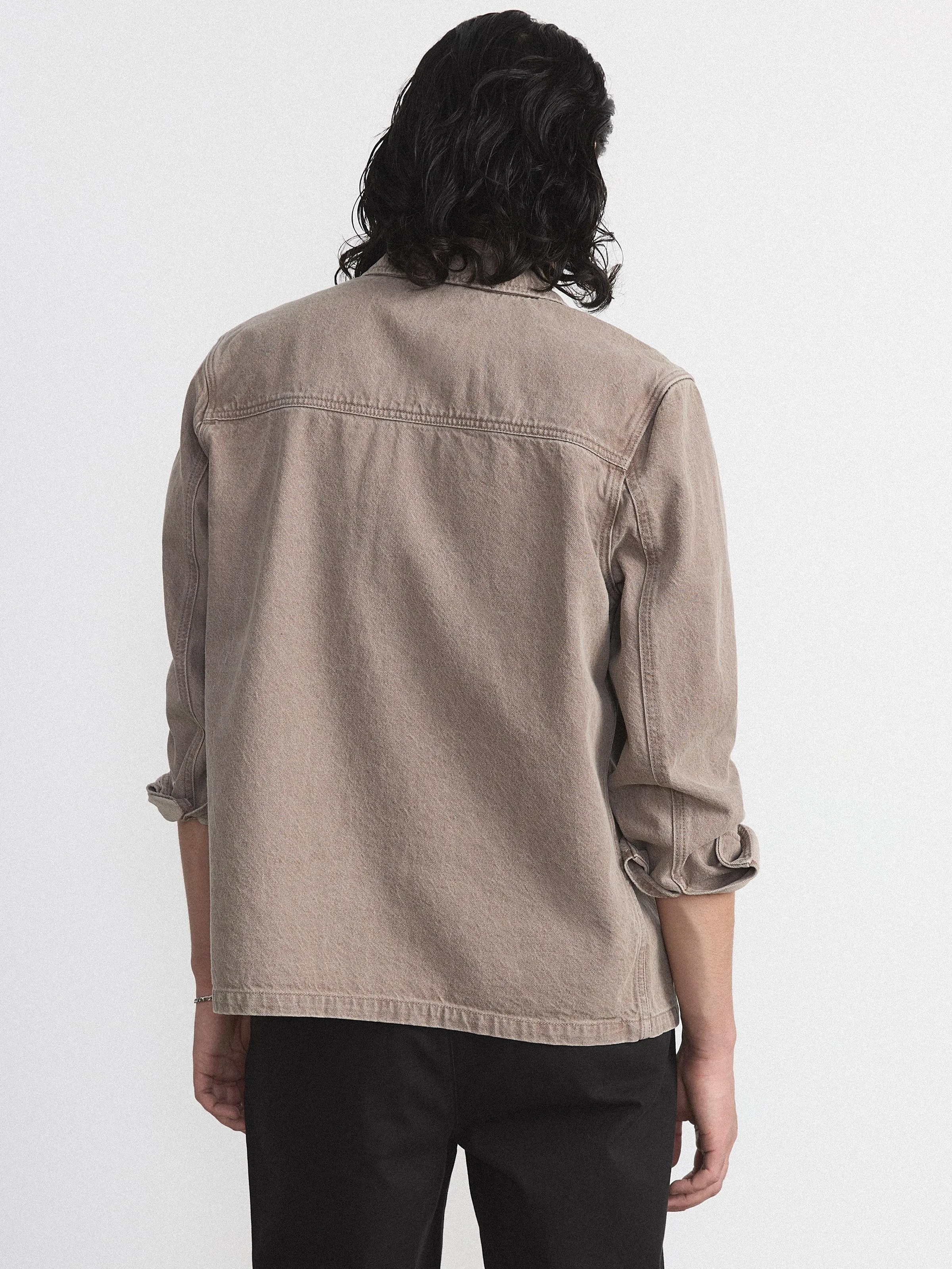 The Natural Dye Overshirt in Earthy Brown