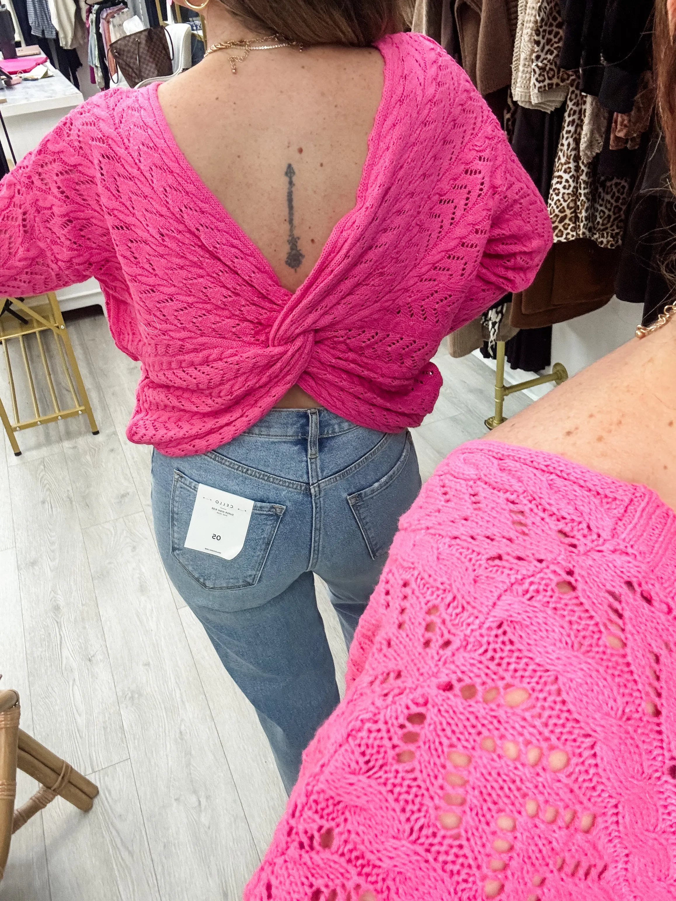 Twist Back Sweater