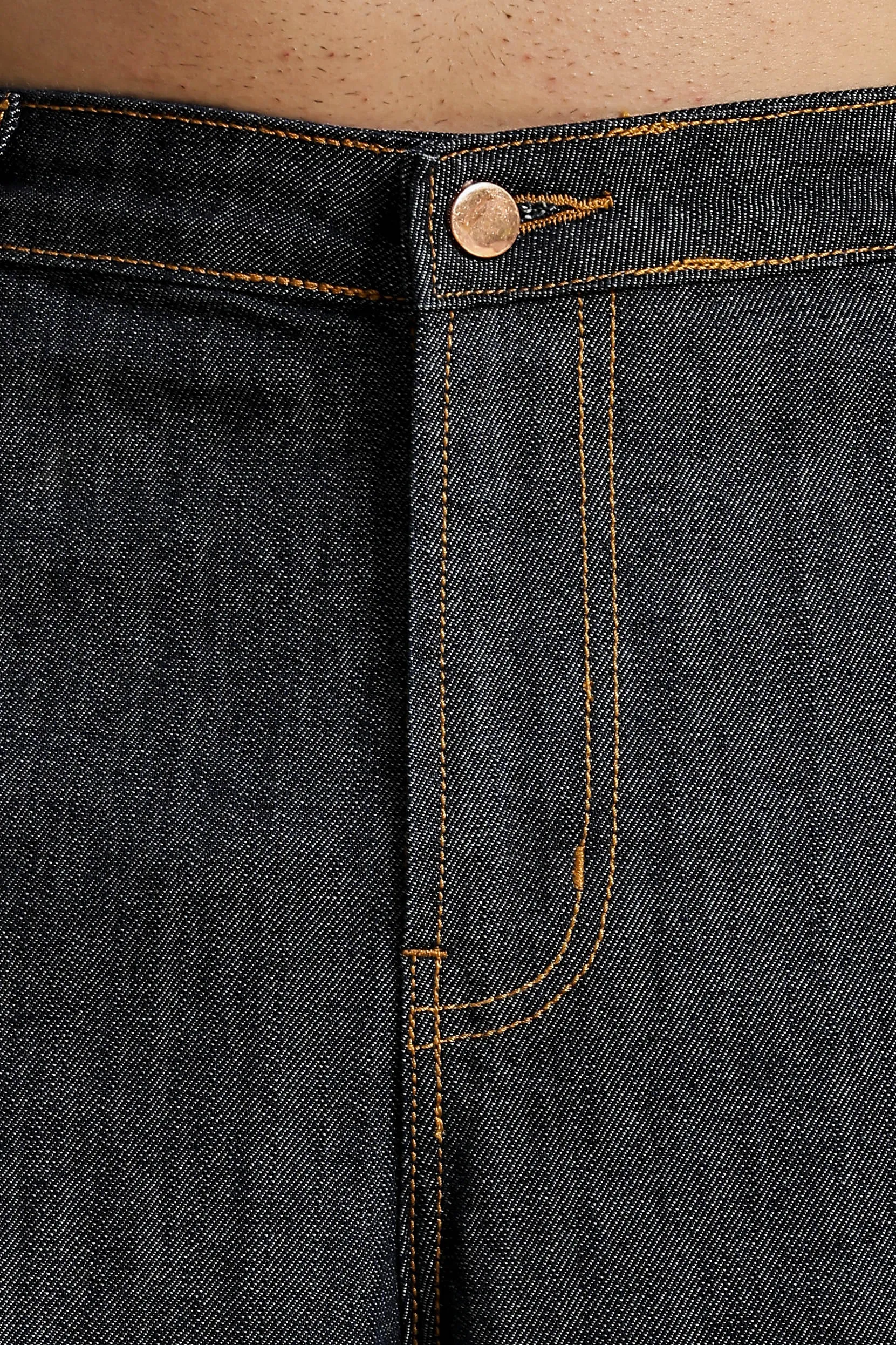 Unisex Charcoal Blue Relaxed Fit Denim Baggy Cargo
