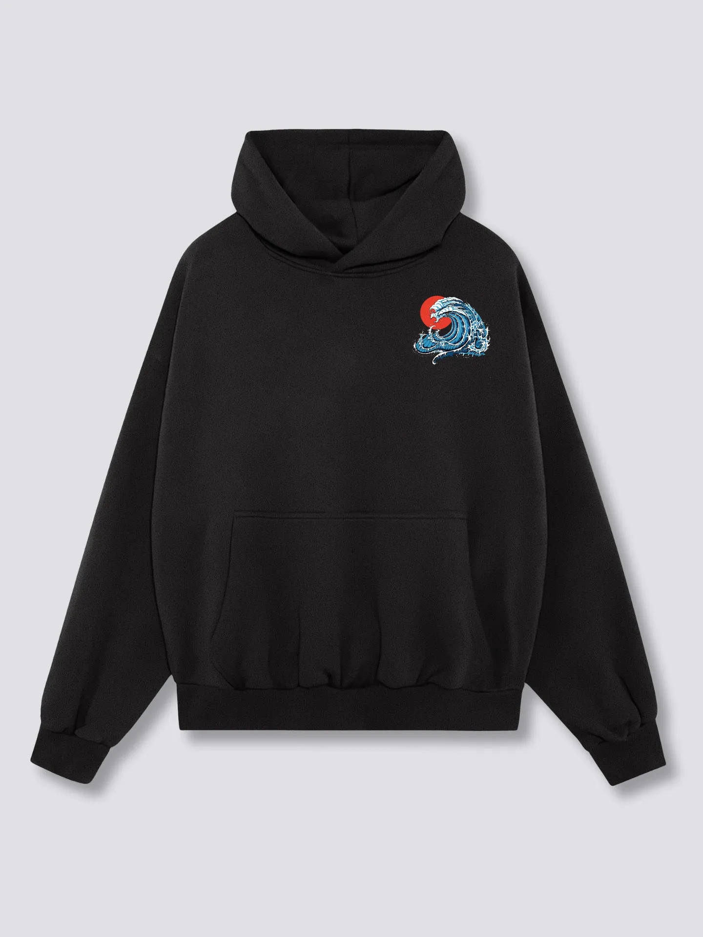 Wavy Phoenix Back Hoodie