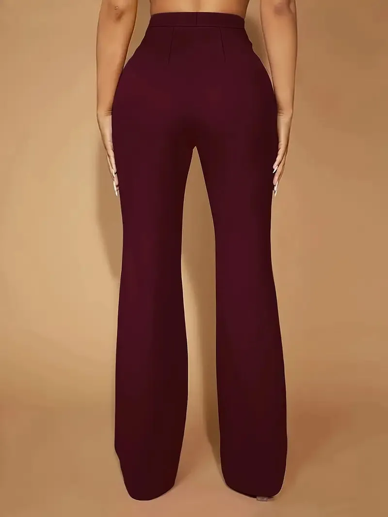 Women's High-Waisted Flare Leg Pants